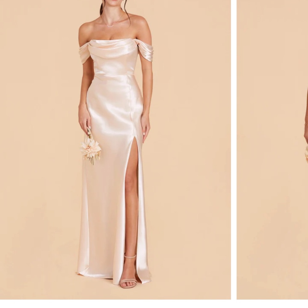 Birdy grey- shiny satin champagne